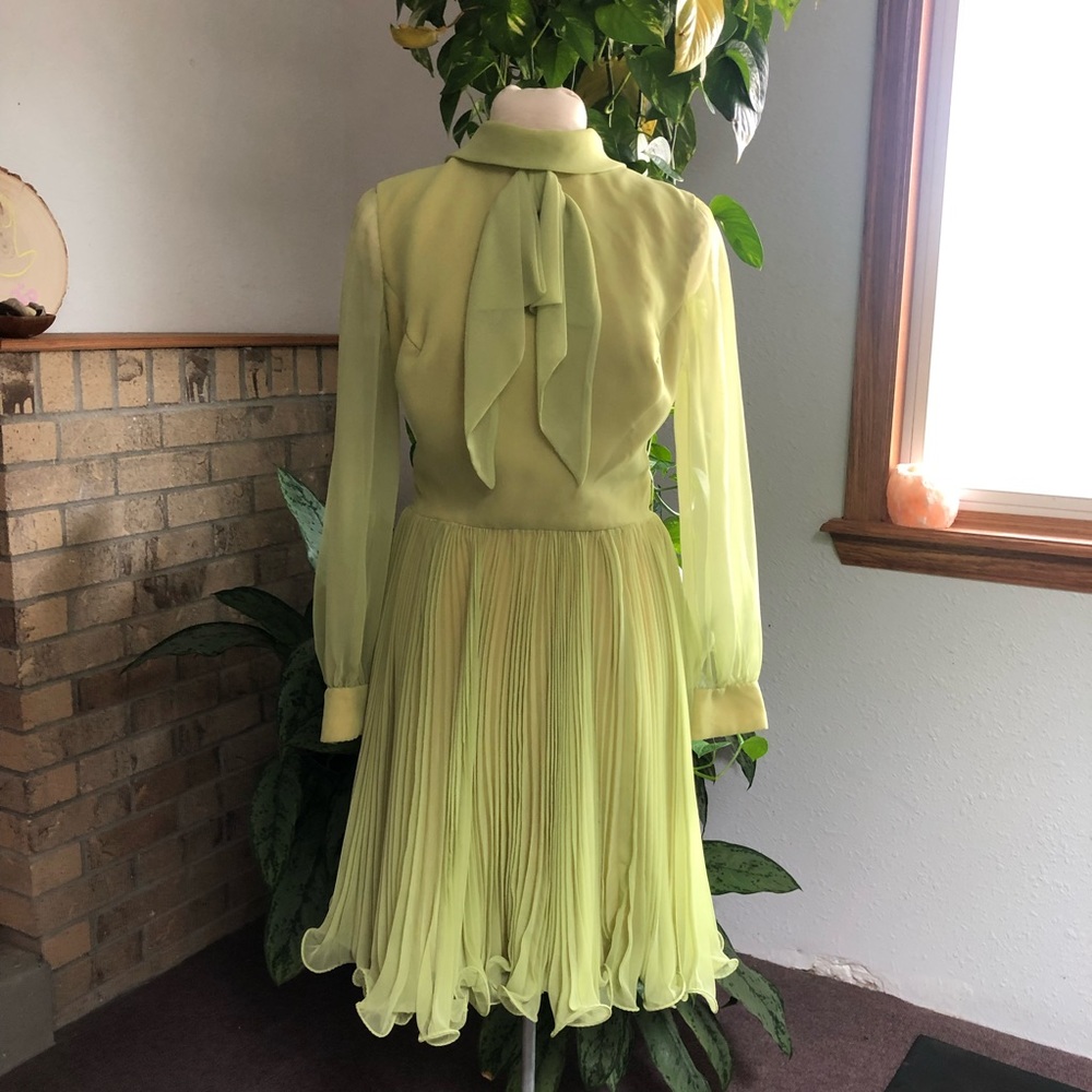 Vintage Jack Bryan Lime Green Dress